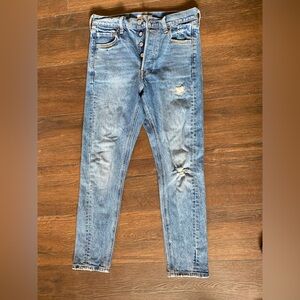 Levi's Light Blue Skinny Distressed Jeans